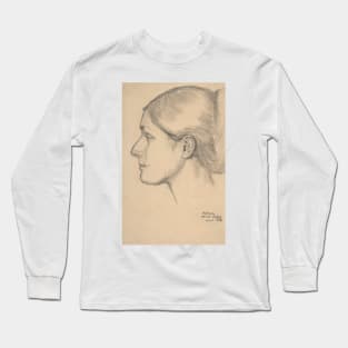 Portrait of Hortense Valpincon by Edgar Degas Long Sleeve T-Shirt